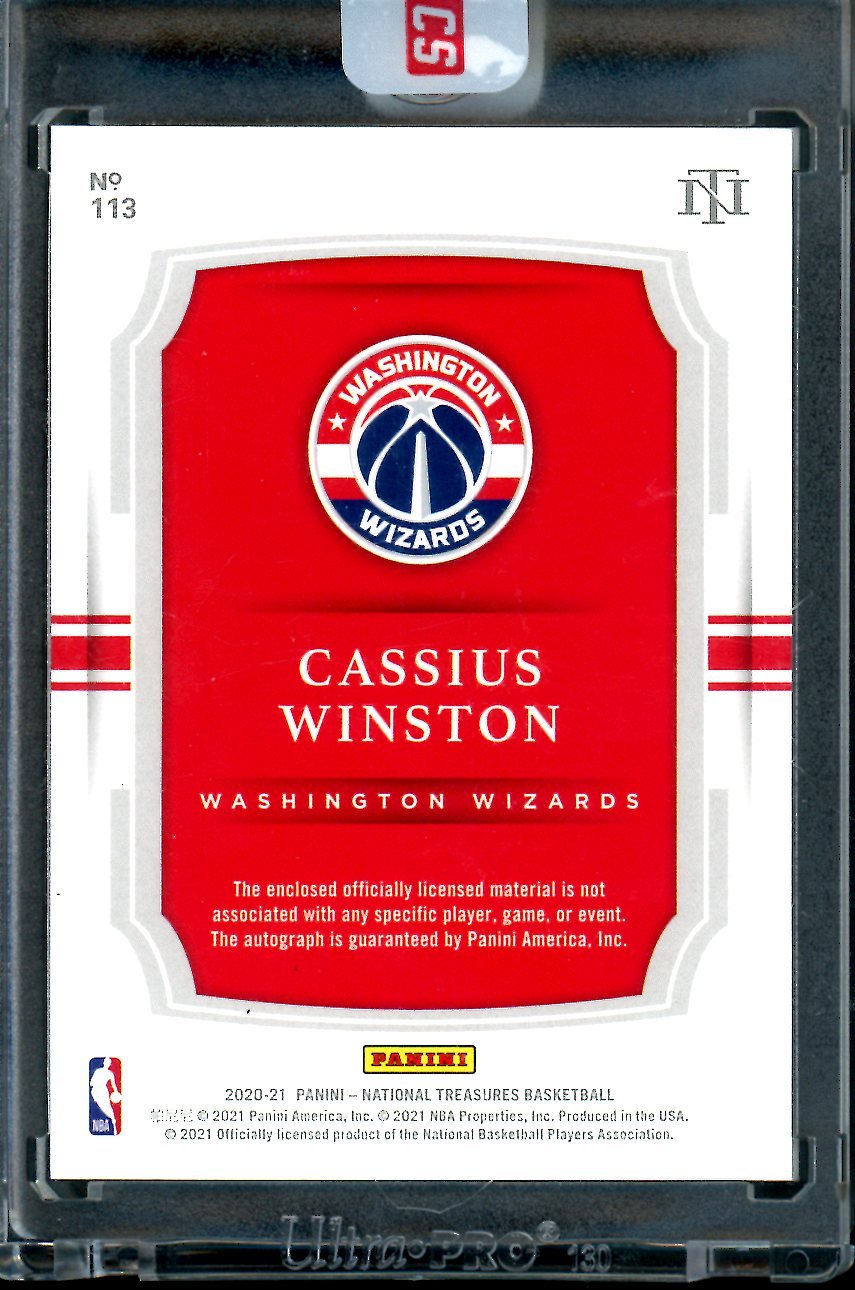 2020/21 Panini National Treasures Cassius Winston Rookie True RPA /99 Wizards - Trading Card Market
