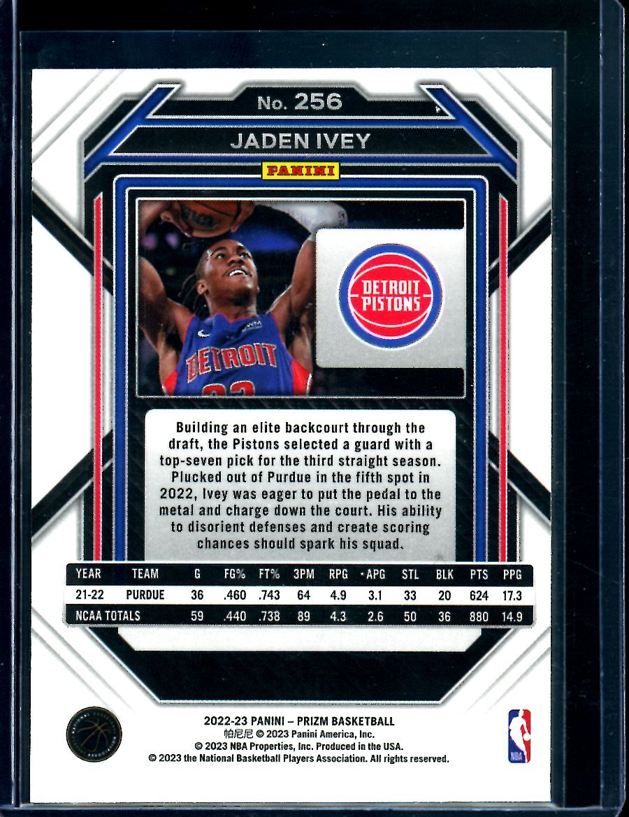 2022/23 Panini Prizm Jaden Ivey Rookie Pistons - Trading Card Market
