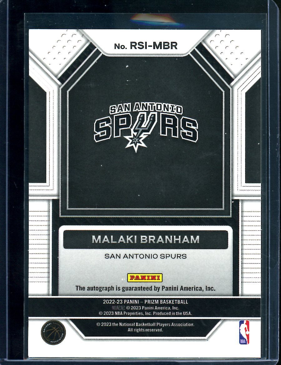 2022/23 Panini Prizm Malaki Branham Rookie Auto Spurs - Trading Card Market