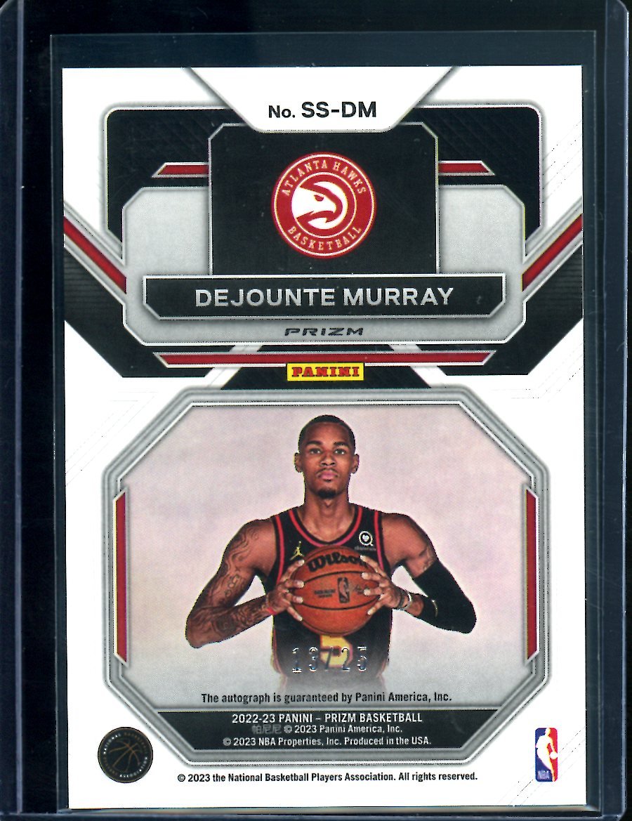 2022/23 Panini Prizm Dejounte Murray Sensational Signatures Mojo /25 Hawks - Trading Card Market
