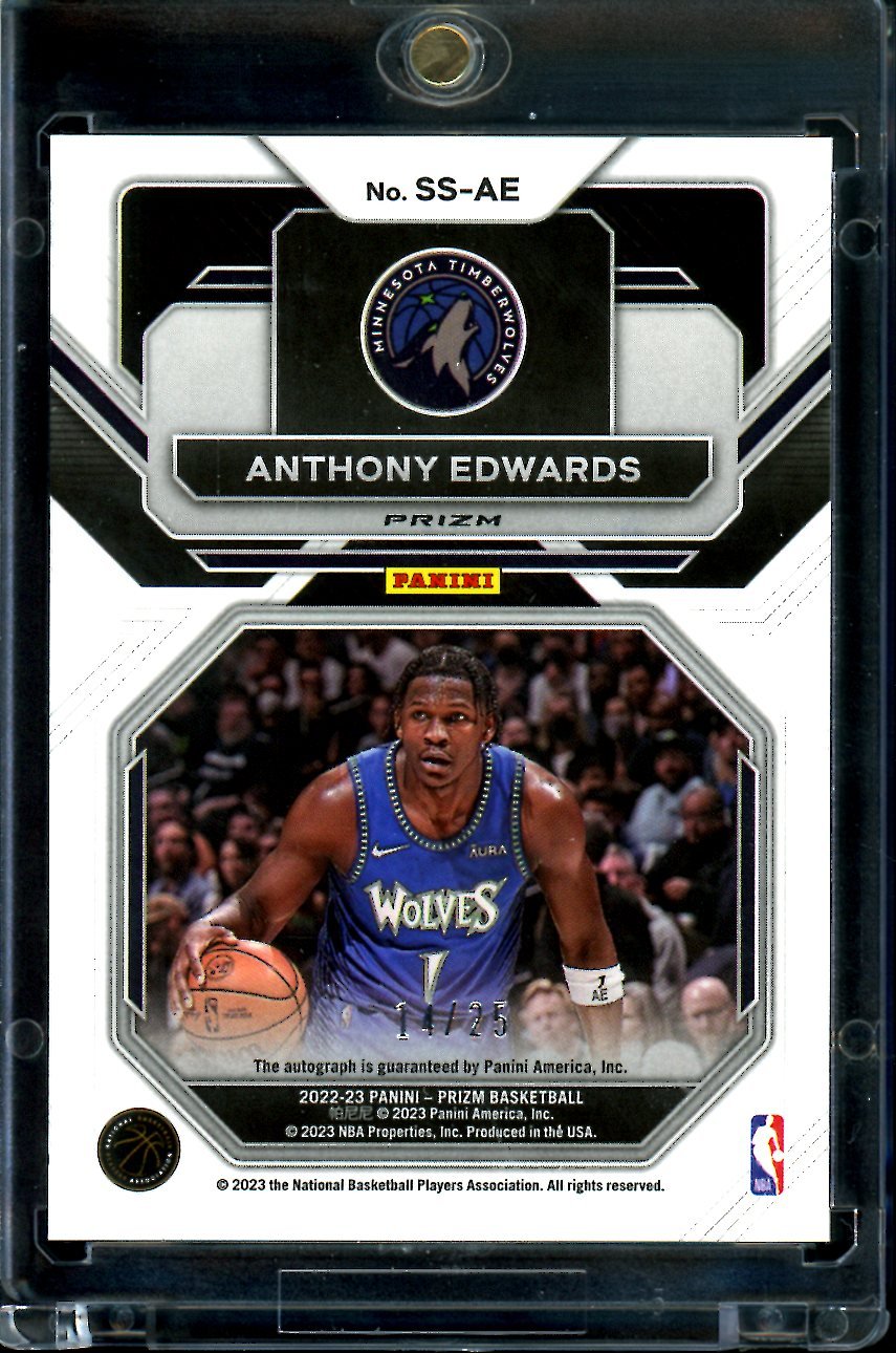 2022/23 Panini Prizm Anthony Edwards Sensational Signatures Mojo /25 Timberwolves - Trading Card Market