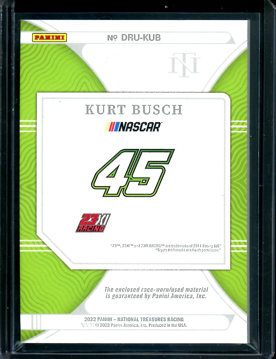 2022 Panini National Treasures Kurt Busch Dual Tag Patch 1/1 NASCAR - Trading Card Market