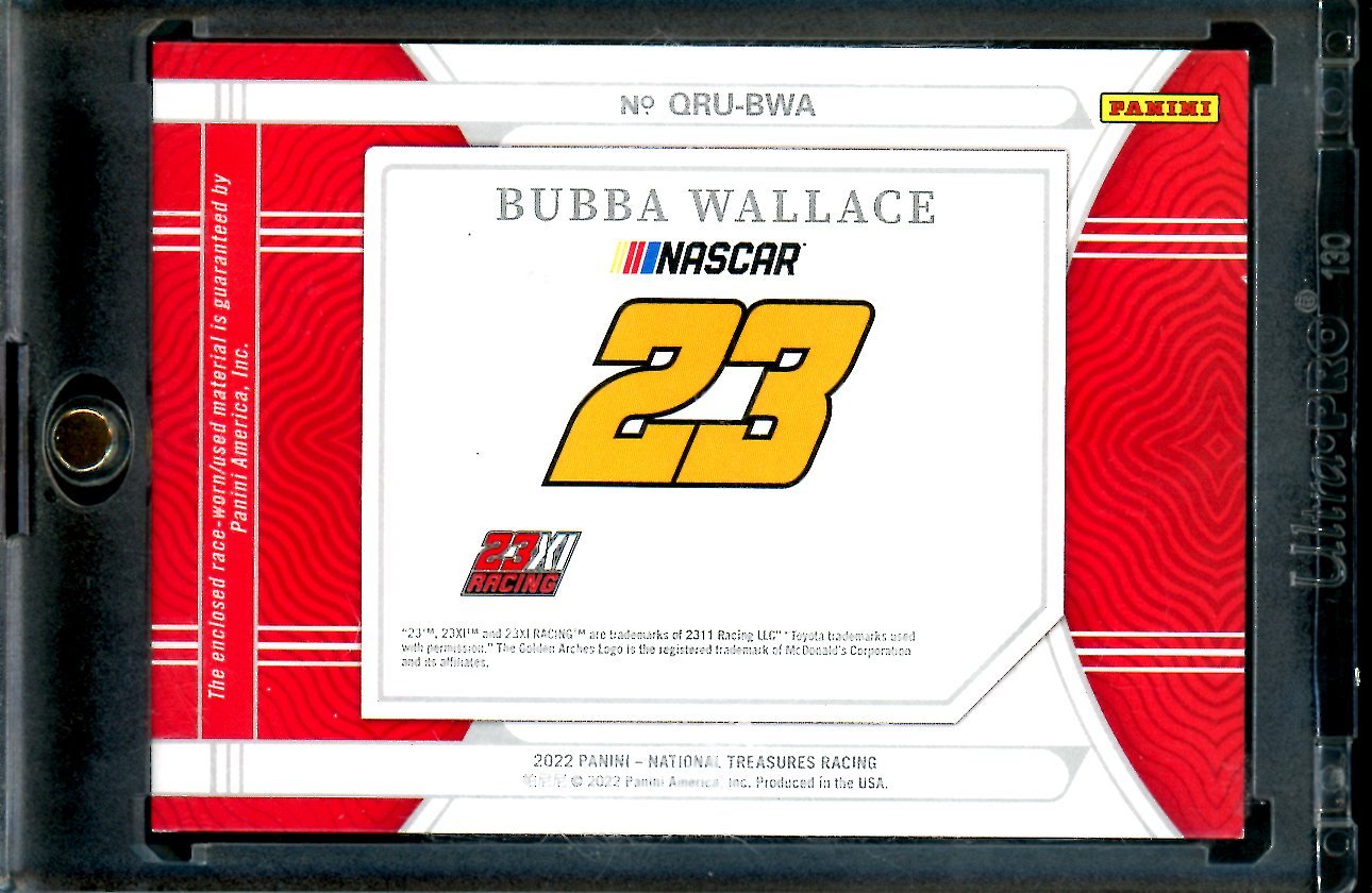 2022 Panini National Treasures Bubba Wallace Sheet Metal Quad Patch 1/1 NASCAR - Trading Card Market