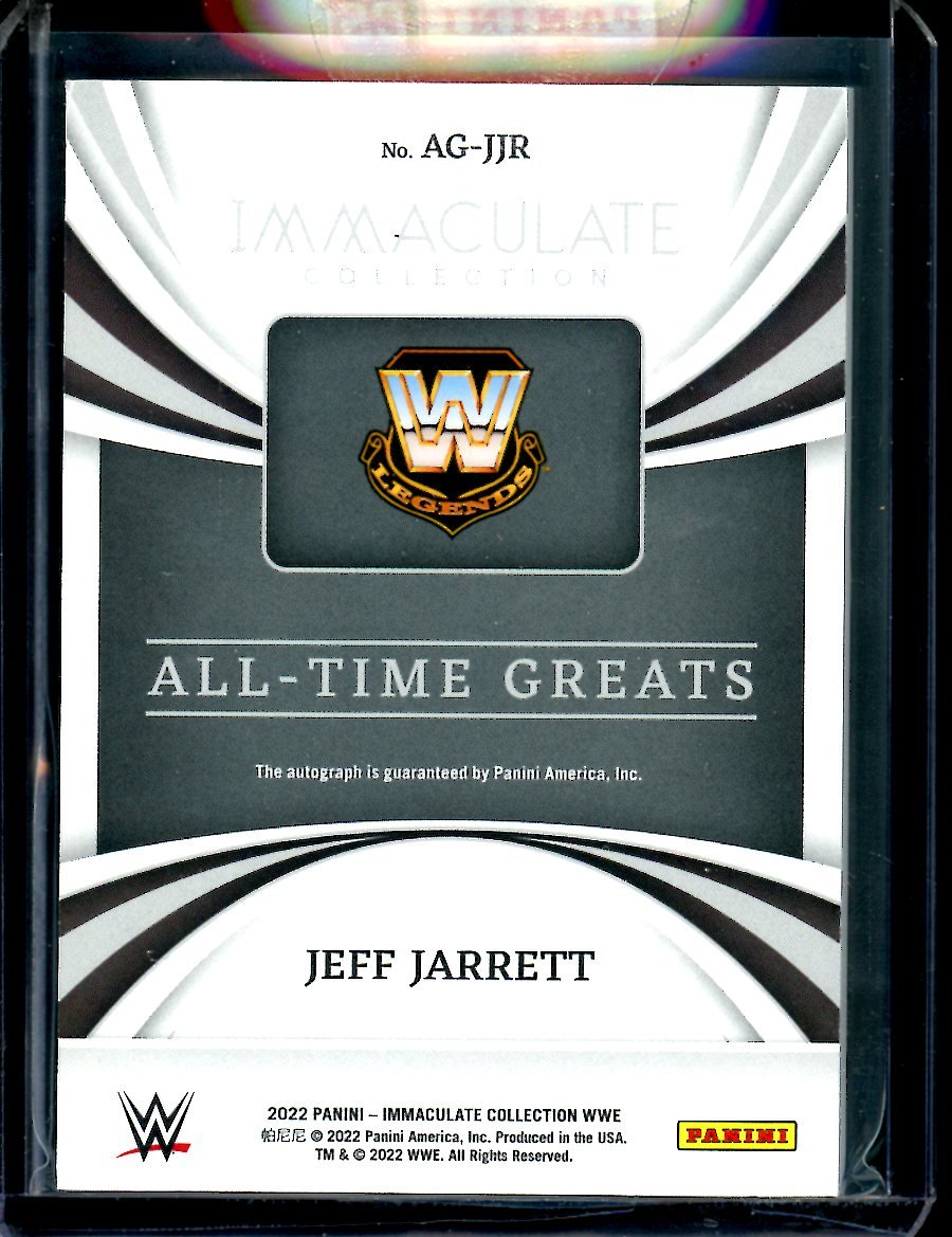 2022 Panini Immaculate Jeff Jarrett All - Time Greats Auto /49 WWE - Trading Card Market