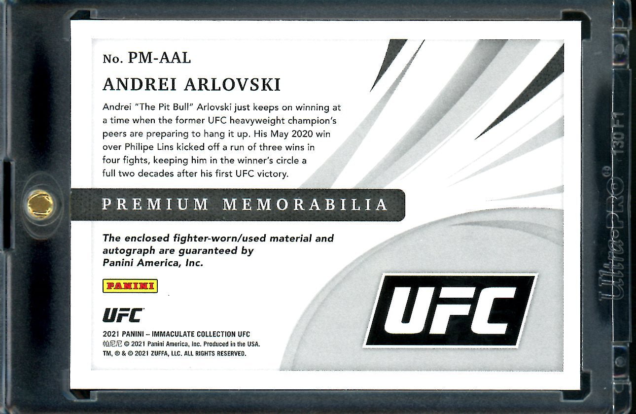 2021 Panini Immaculate Andrei Arlovski Patch Auto /8 UFC - Trading Card Market