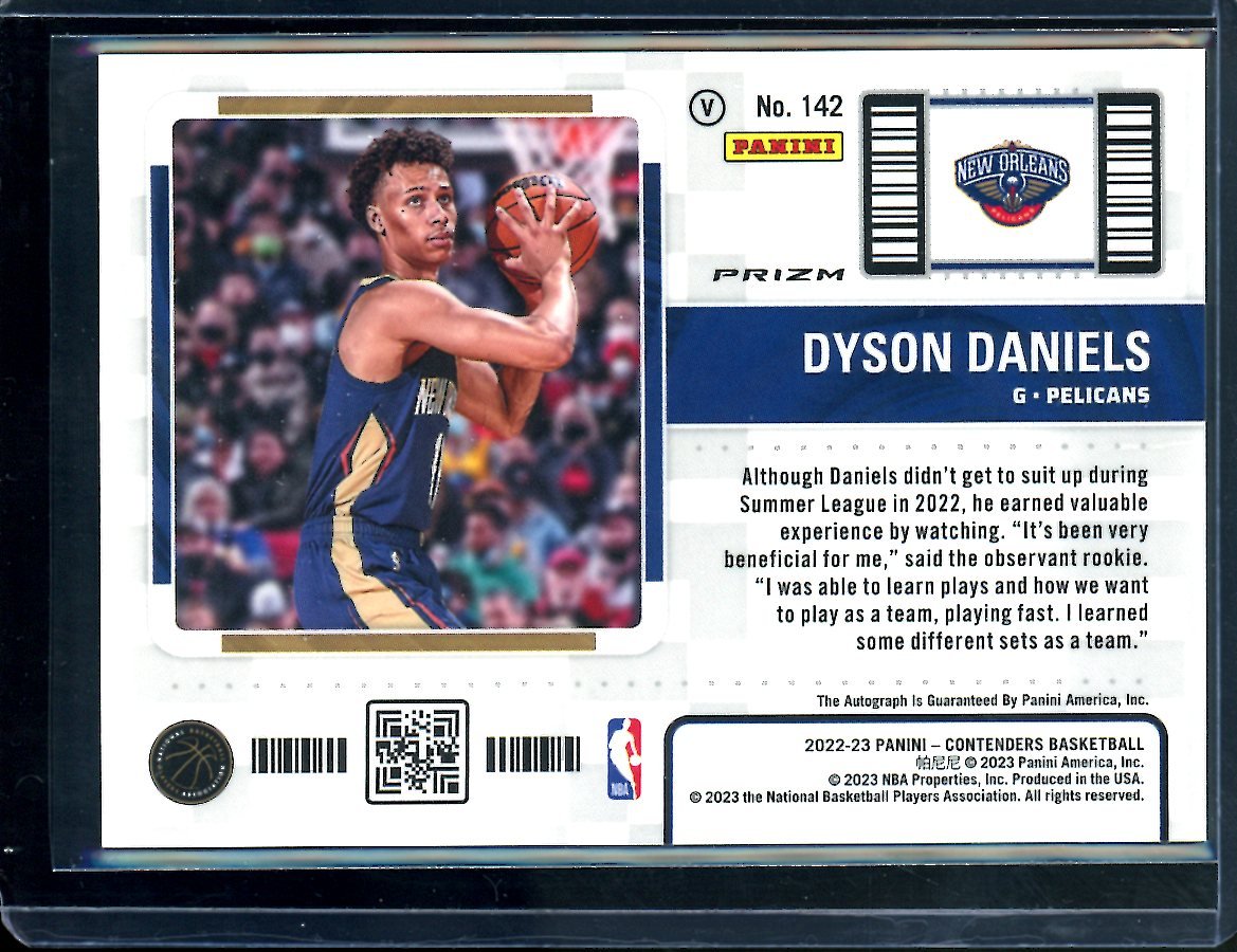 2022/23 Panini Contenders Dyson Daniels Rookie Ticket Variation Auto Pelicans - Trading Card Market