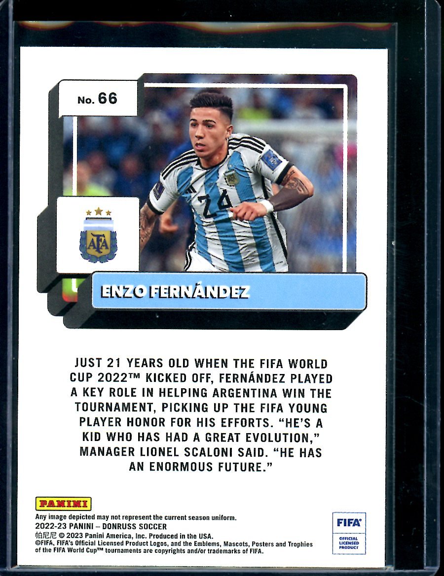 2022/23 Panini Donruss Enzo Fernandez Optic Rookie Argentina - Trading Card Market