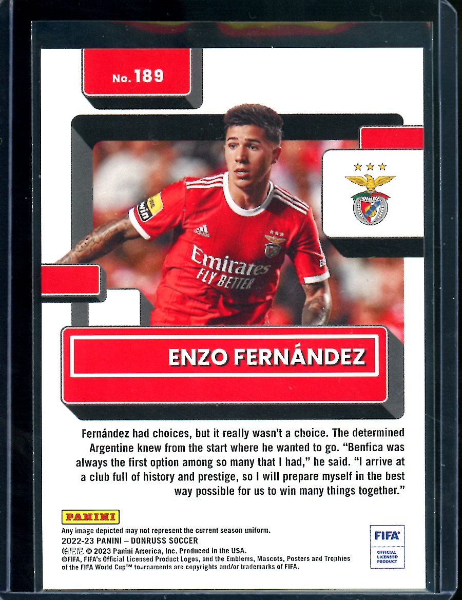 2022/23 Panini Donruss Enzo Fernandez Rated Rookie Teal /199 Benfica - Trading Card Market