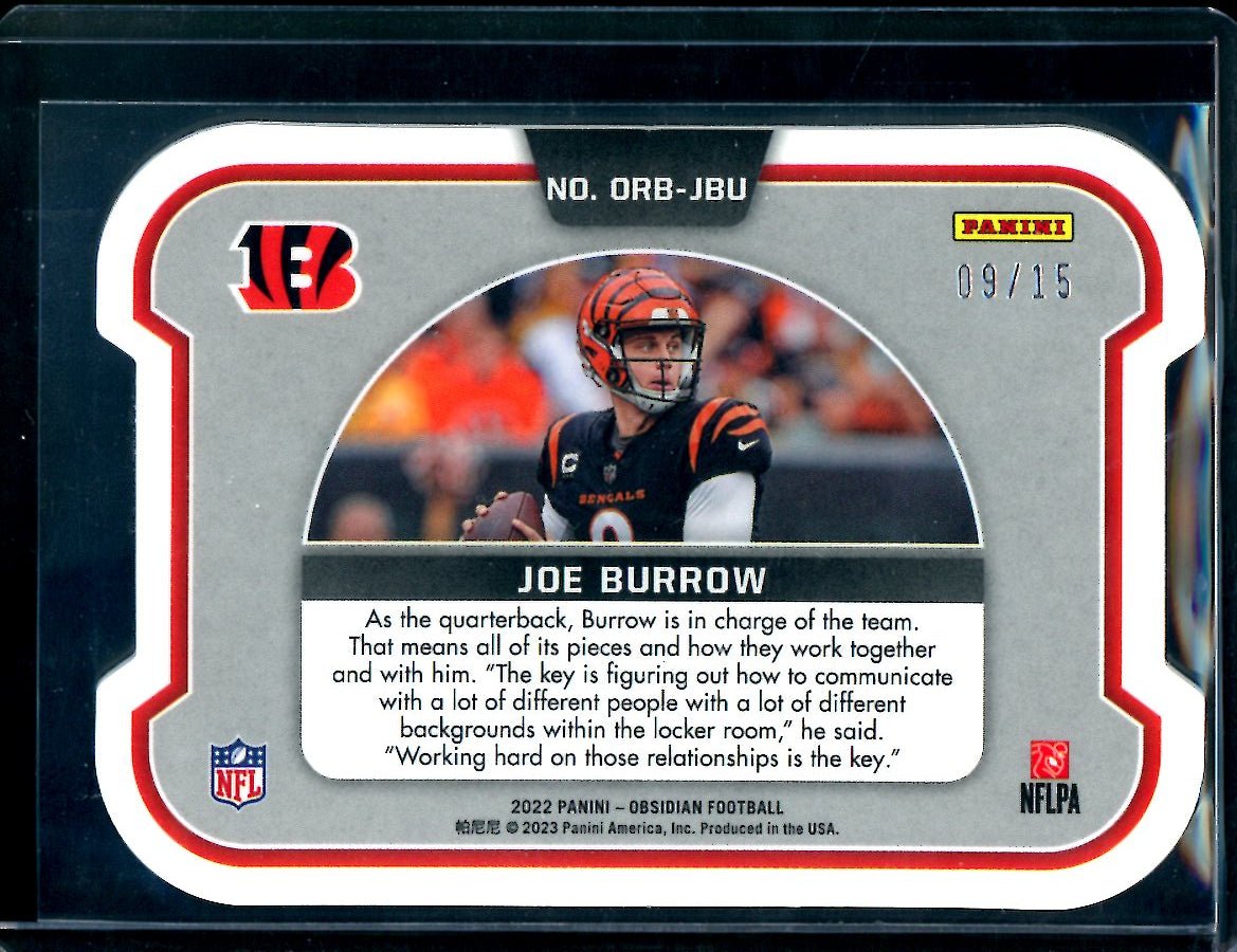 2022 Panini Obsidian Joe Burrow Orbital /15 Bengals - Trading Card Market