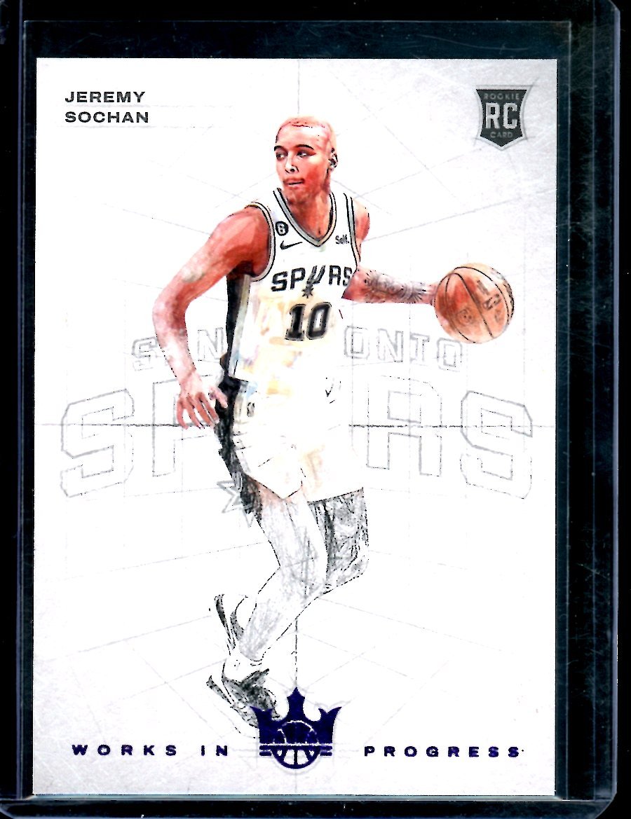 2022/23 Panini Court Kings Jeremy Sochan Rookie Works in Progress /49 Spurs - Trading Card Market