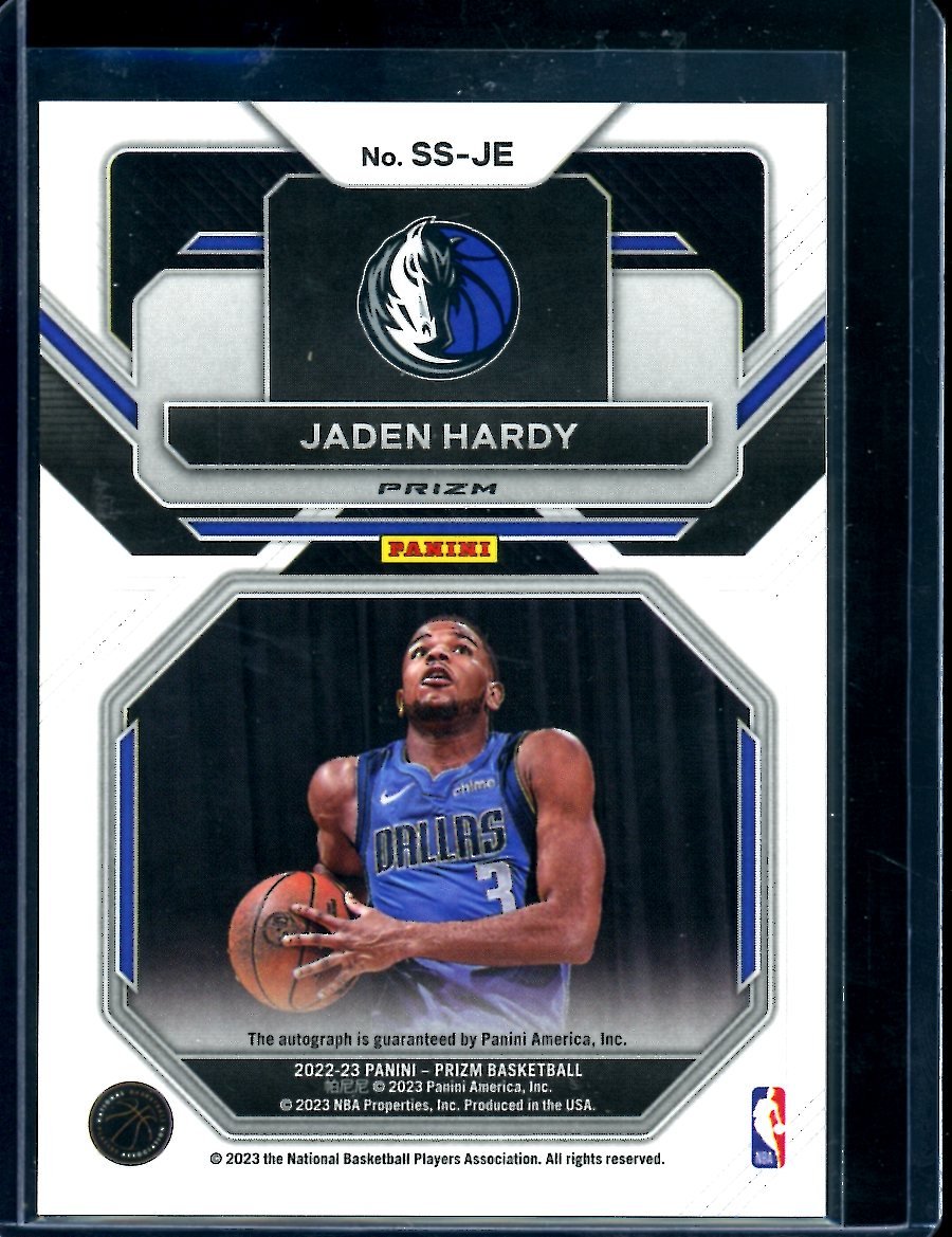 2022/23 Panini Prizm Jaden Hardy Rookie Sensational Signatures Silver Mavericks - Trading Card Market