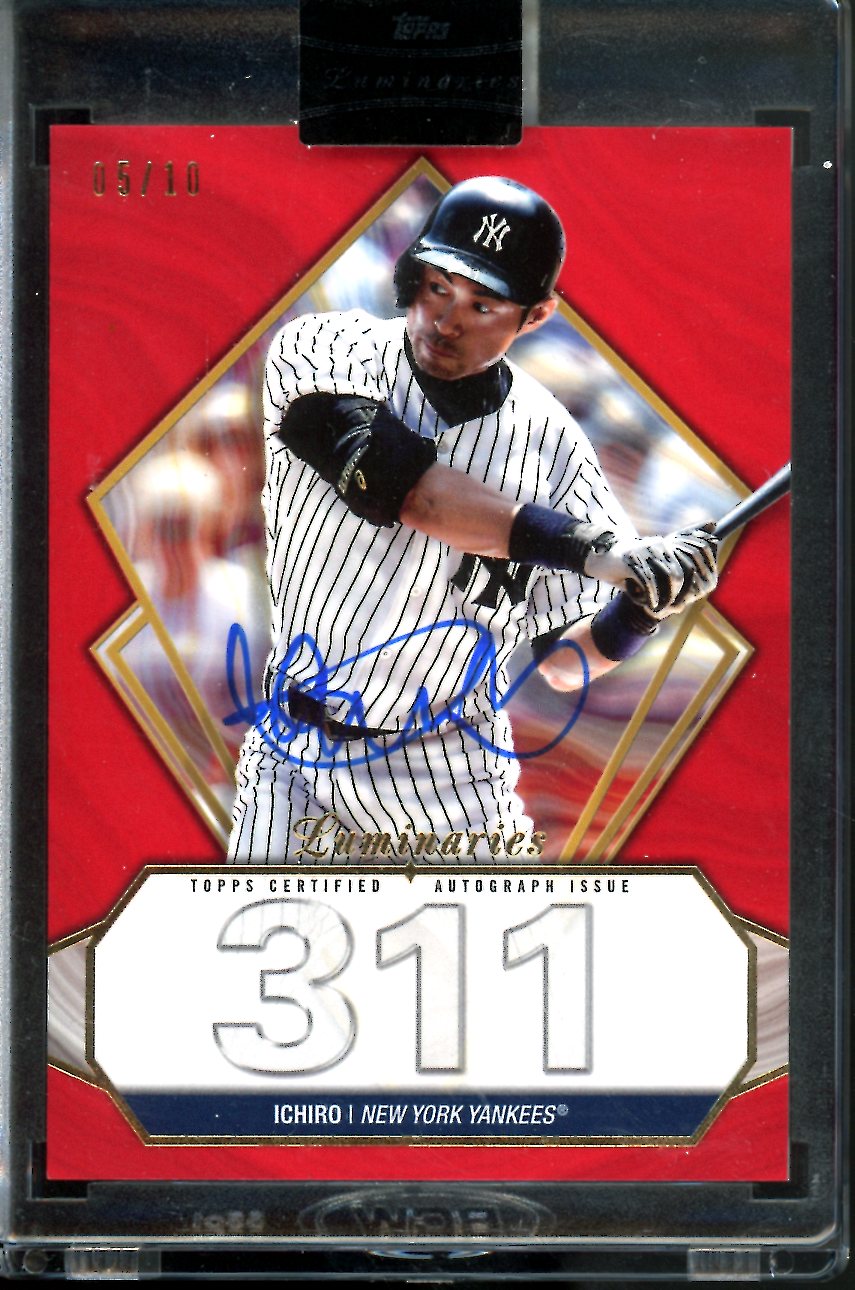 topps 2021 イチロー topps luminaries 2021 ICHIRO イチロー auto /15｜スポーツ