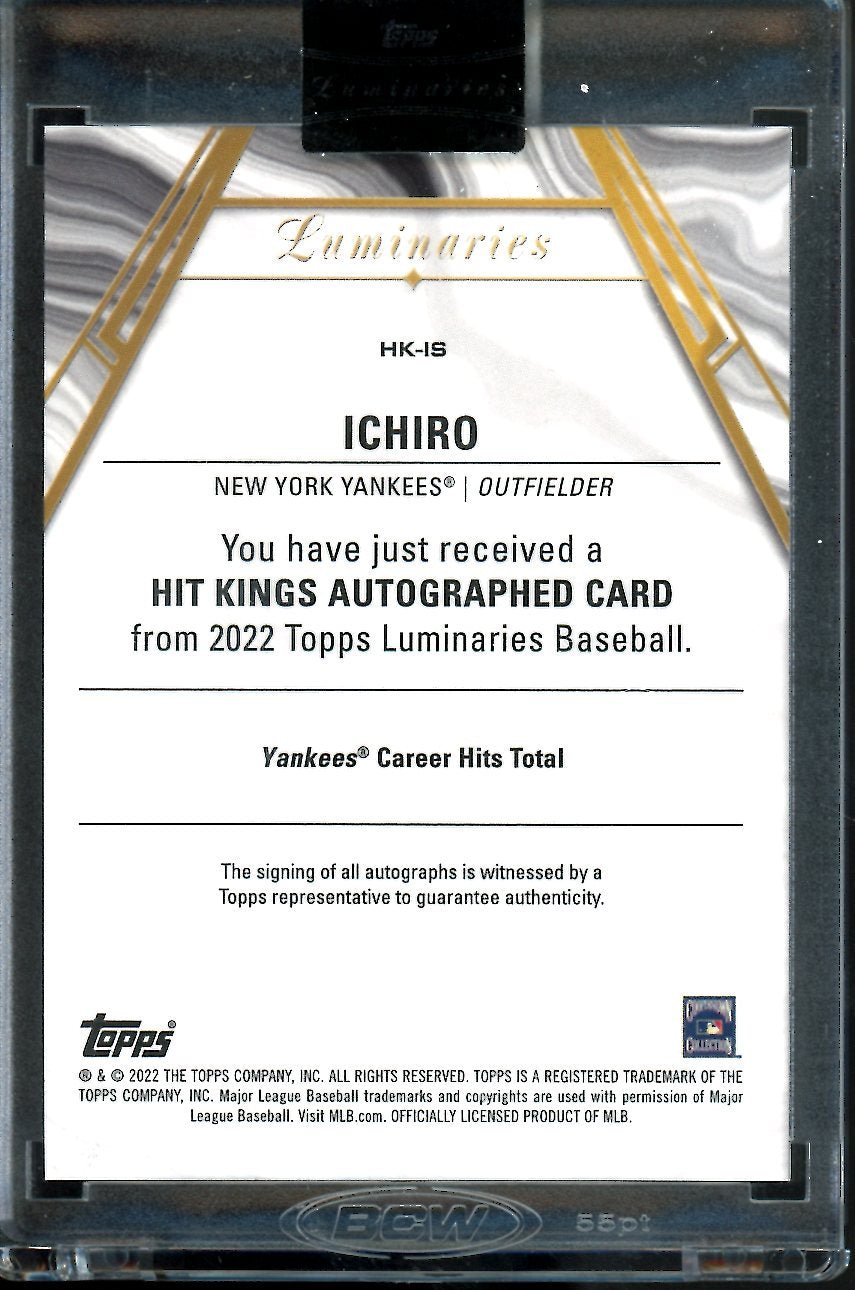 2022 Topps Luminaries Ichiro Auto /10 Yankees - Trading Card Market