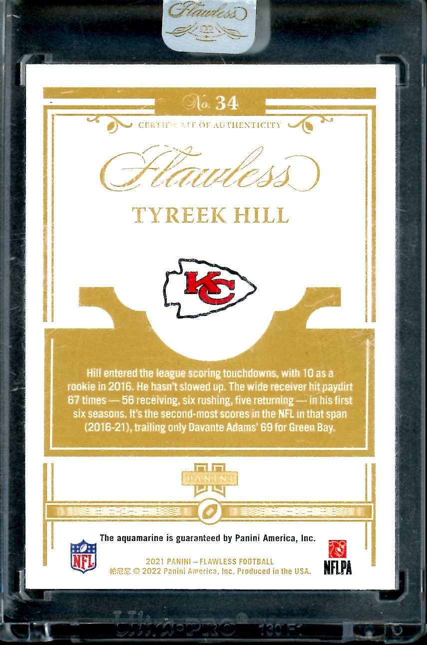 2021 Panini Flawless Tyreek Hill Diamond /2 Dolphins - Trading Card Market
