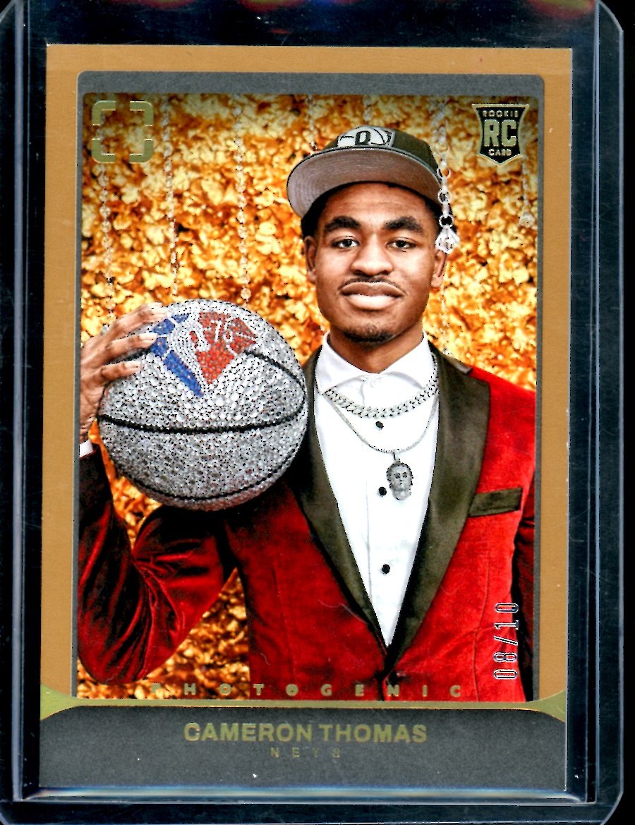 2021/22 Panini Photogenic Cam Thomas Rookie Gold /10 Nets Trading Card Market