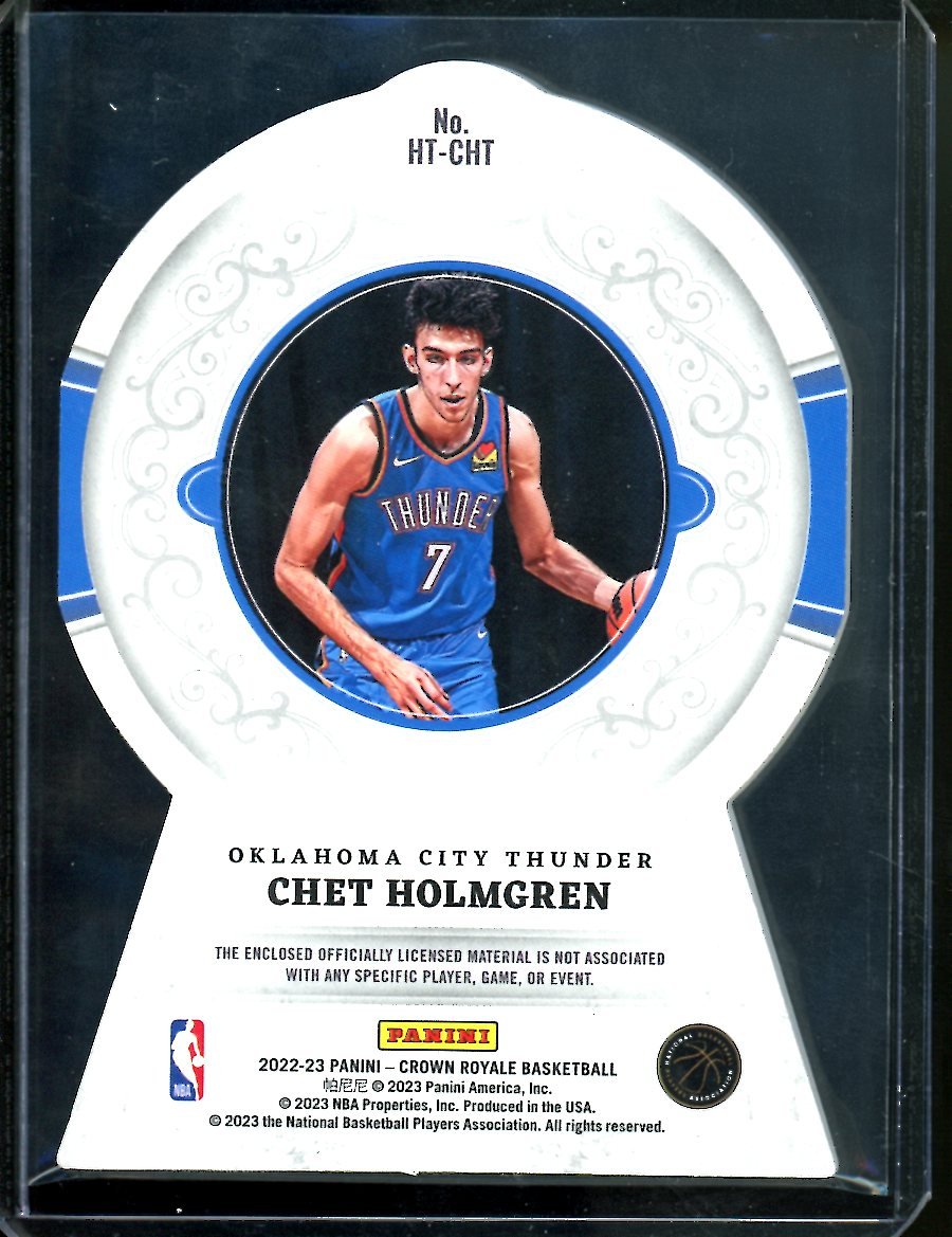 2022/23 Panini Crown Royale Chet Holmgren Rookie Patch Thunder - Trading Card Market