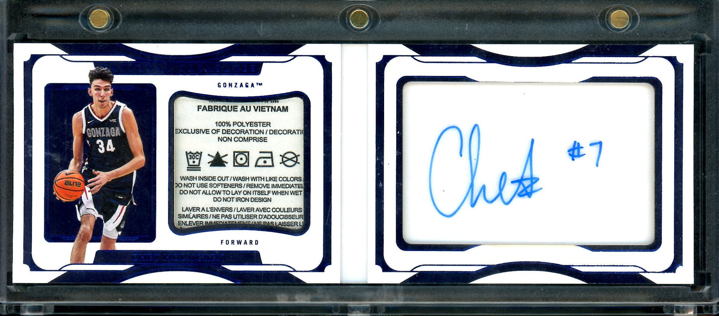 2022/23 Panini National Treasures Collegiate Chet Holmgren Rookie RPA Booklet /5 Laundry Tag Thunder - Trading Card Market