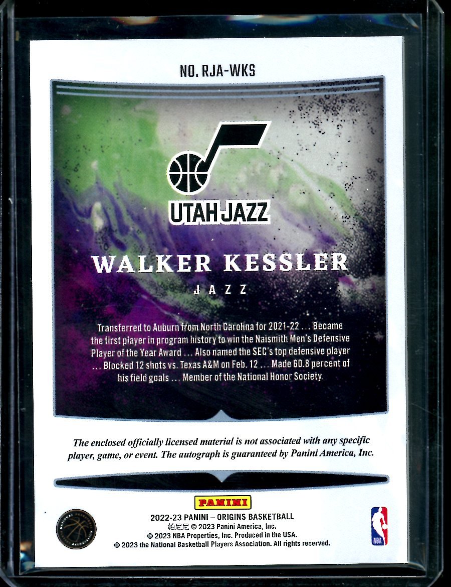 2022/23 Panini Origins Walker Kessler Rookie RPA Jazz - Trading Card Market