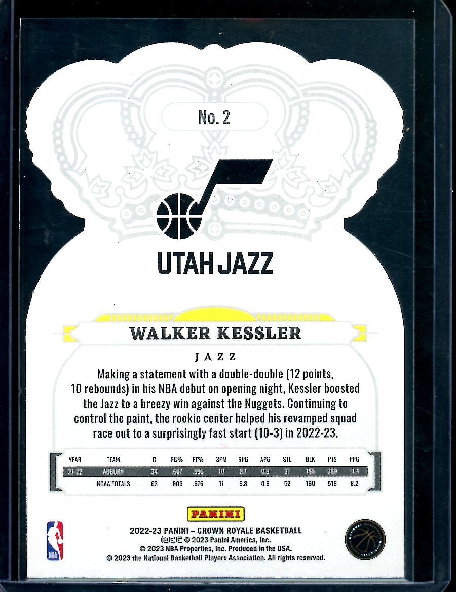 2022/23 Panini Crown Royale Walker Kessler Rookie /99 Jazz - Trading Card Market