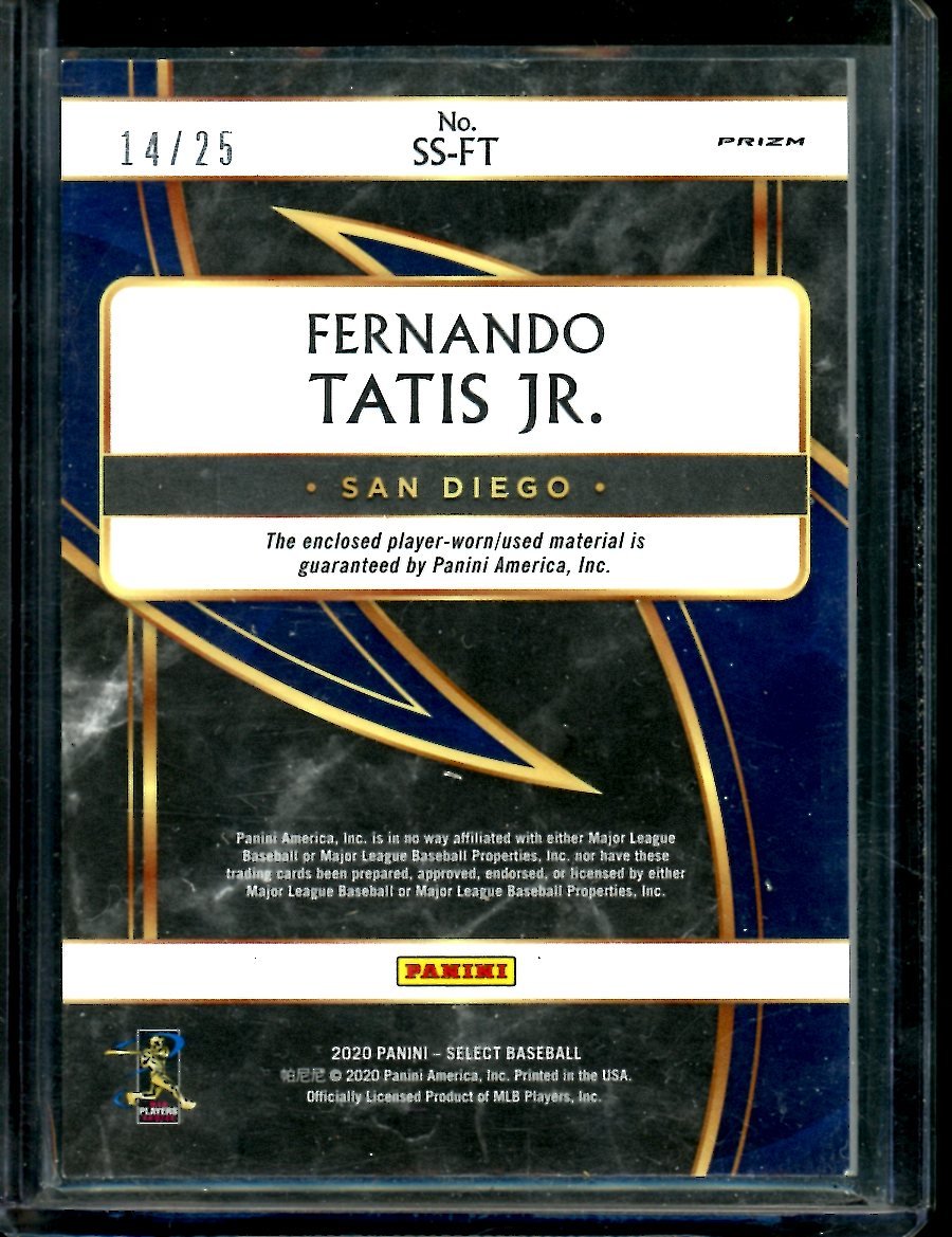 2020 Panini Select Fernando Tatis Jr. Patch Cracked Ice /25 Padres - Trading Card Market