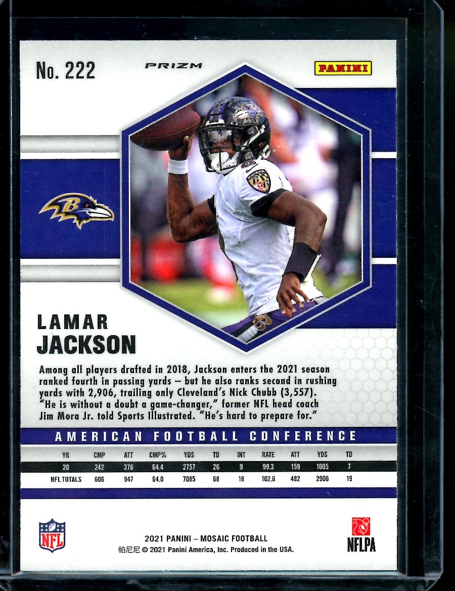 2021 Panini Mosaic Lamar Jackson Genesis SSP Ravens - Trading Card Market