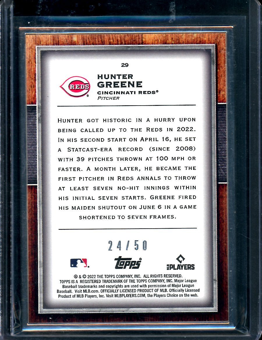 2022 Topps Transcendent Hunter Greene Rookie /50 Reds - Trading Card Market