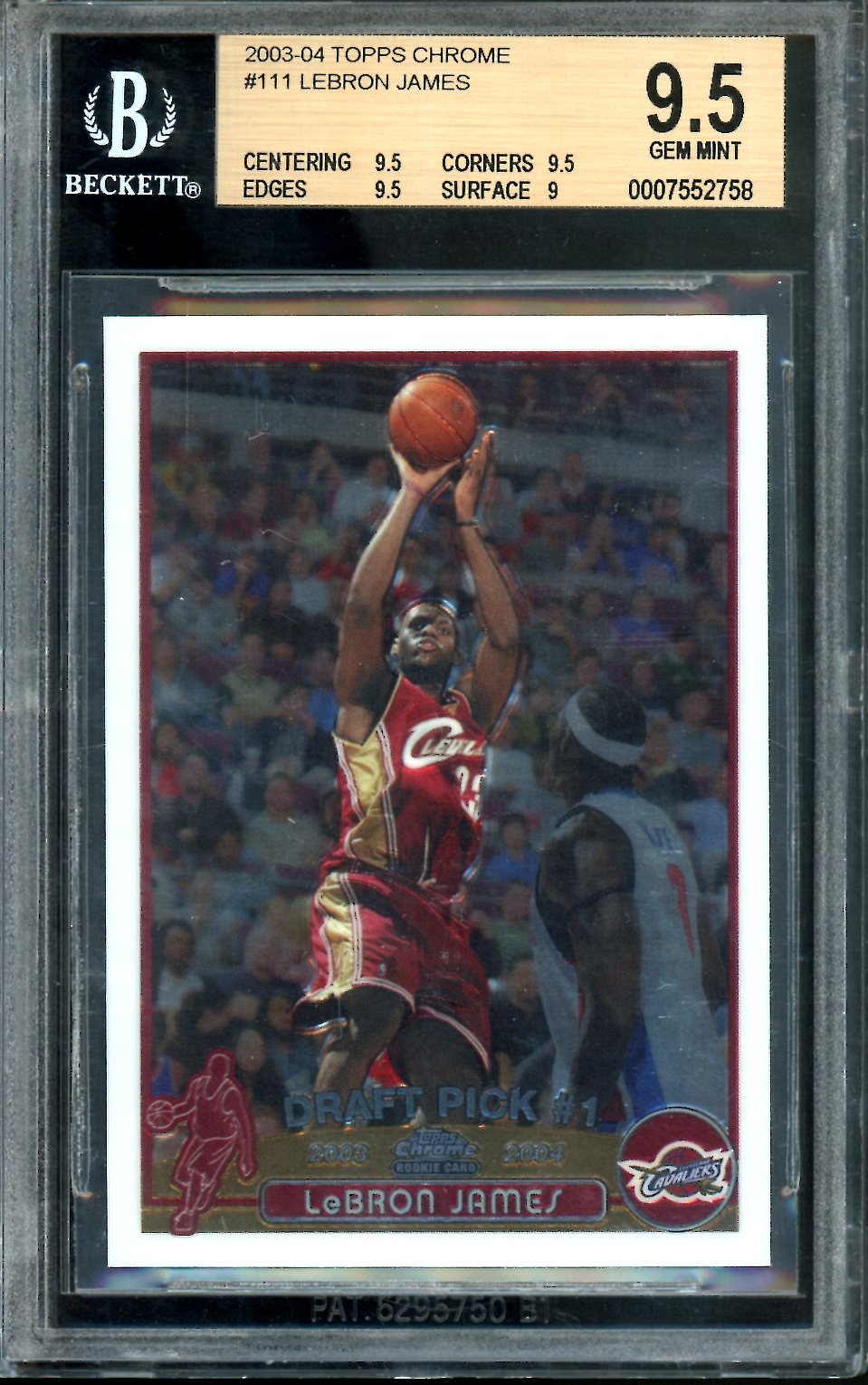 2003/04 Topps Chrome LeBron James Rookie BGS 9.5 Cavaliers - Trading Card Market