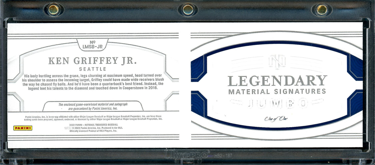 2022 Panini National Treasures Ken Griffey Jr. Legendary Booklet Patch Auto 1/1 Mariners