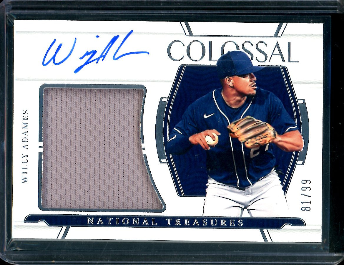 2022 Panini National Treasures Willy Adames Patch Auto /99 Brewers