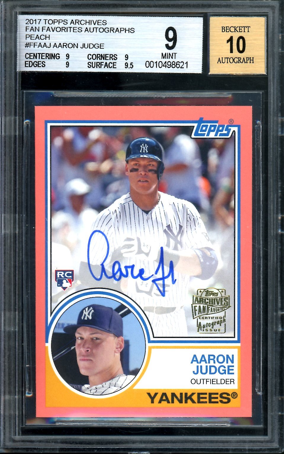 2017 Topps Archives Aaron Judge Rookie Auto /150 Yankees - Trading Card Market