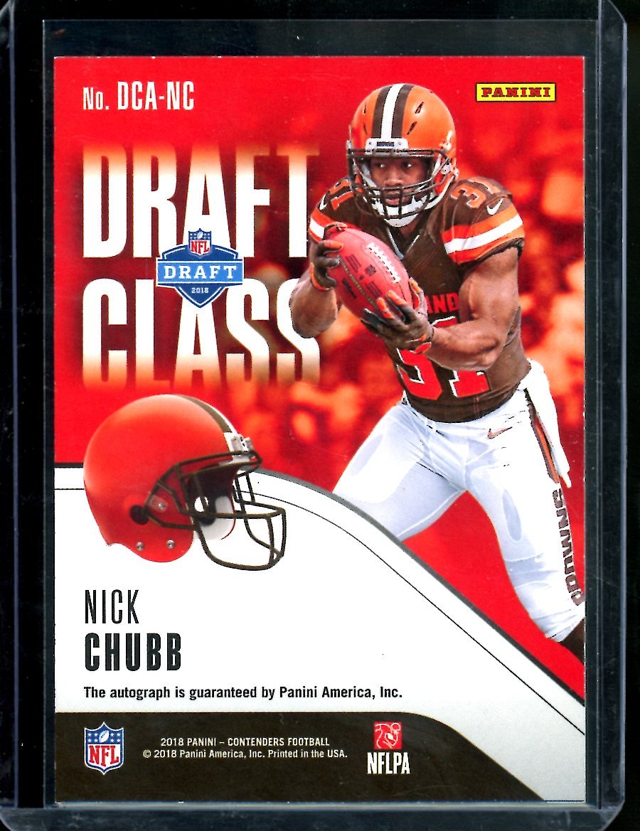 2018 Panini Contenders Nick Chubb Rookie Draft Class Auto /18 Browns - Trading Card Market