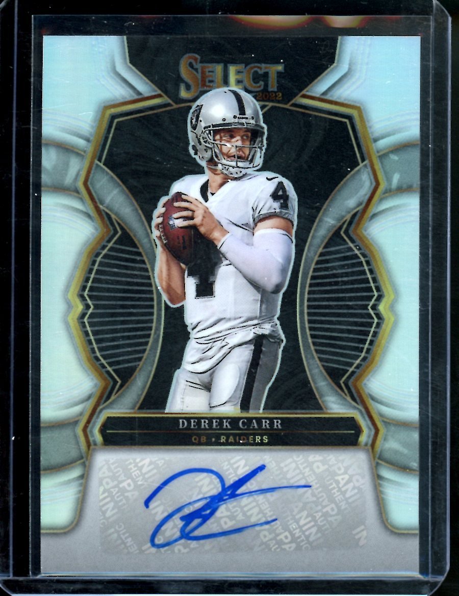 2022 Panini Select Derek Carr Silver Auto /99 Raiders - Trading Card Market