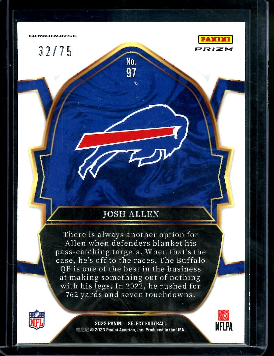 2022 Panini Select Josh Allen Concourse Purple /75 Bills - Trading Card Market