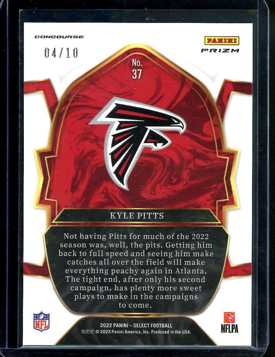 2022 Panini Select Kyle Pitts Concourse Gold /10 Falcons - Trading Card Market