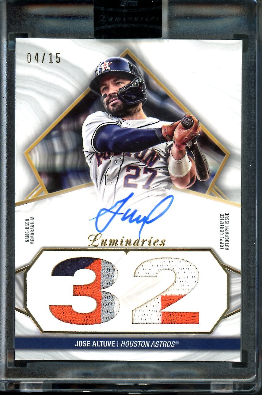 2022 Topps Luminaries Jose Altuve Patch Auto /15 Astros - Trading Card Market