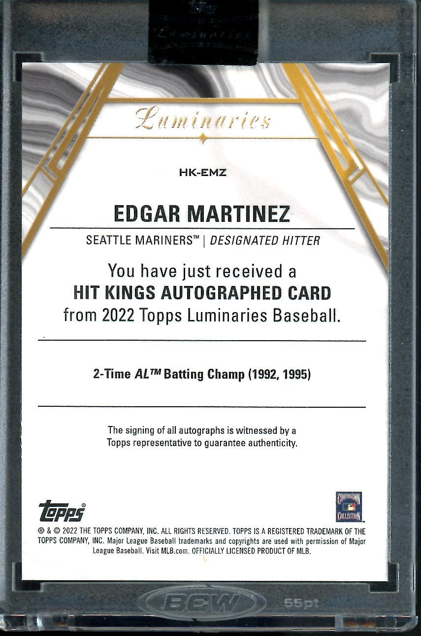 2022 Topps Luminaries Edgar Martinez Auto Blue /5 Mariners - Trading Card Market