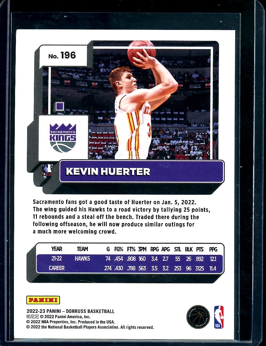 2022/23 Panini Donruss Choice Kevin Huerter Gold /10 Kings - Trading Card Market