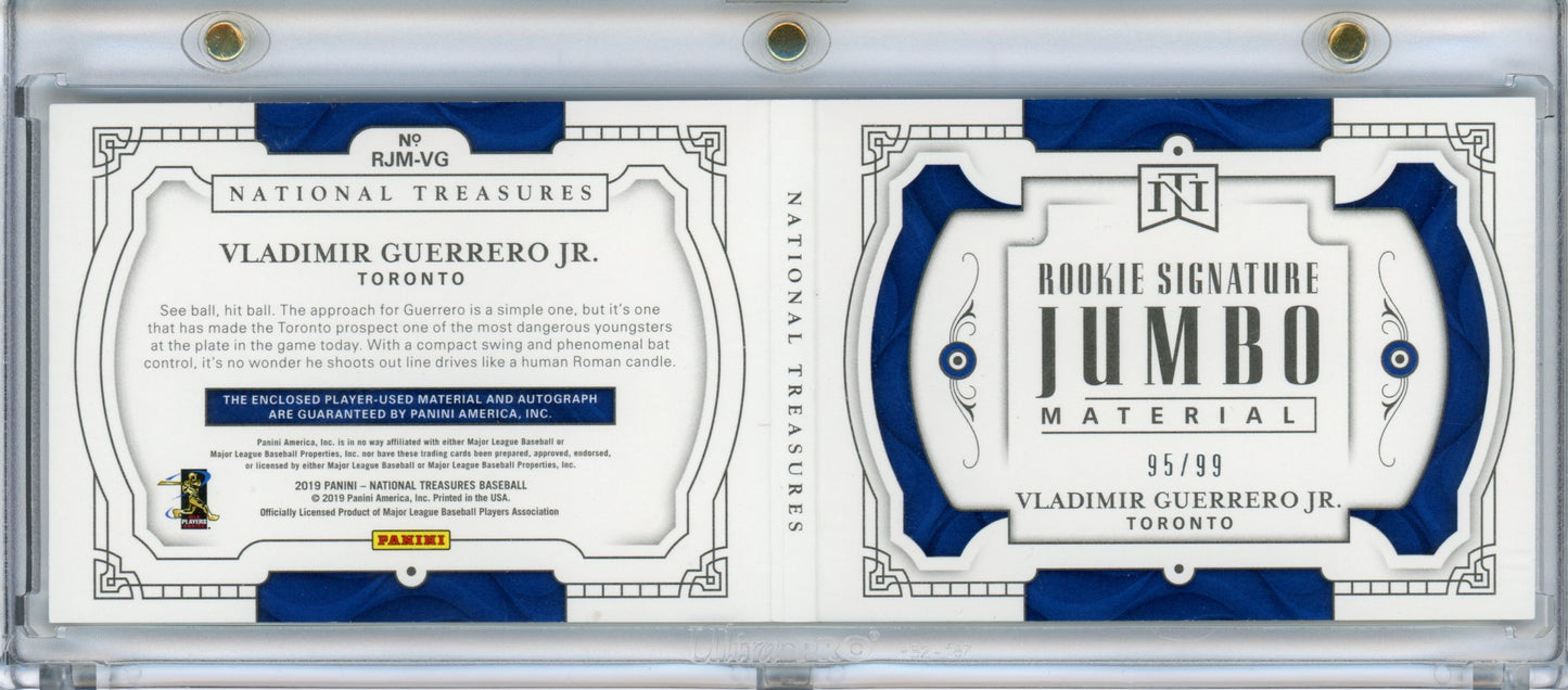 2019 Panini National Treasures Vladimir Guerrero Jr Rookie Booklet /99 Blue Jays - Trading Card Market