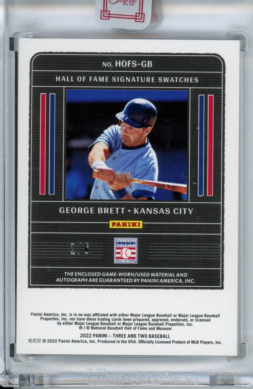 2022 Panini Three & Two George Brett HoF Signature Swatches /6 Royals - Trading Card Market