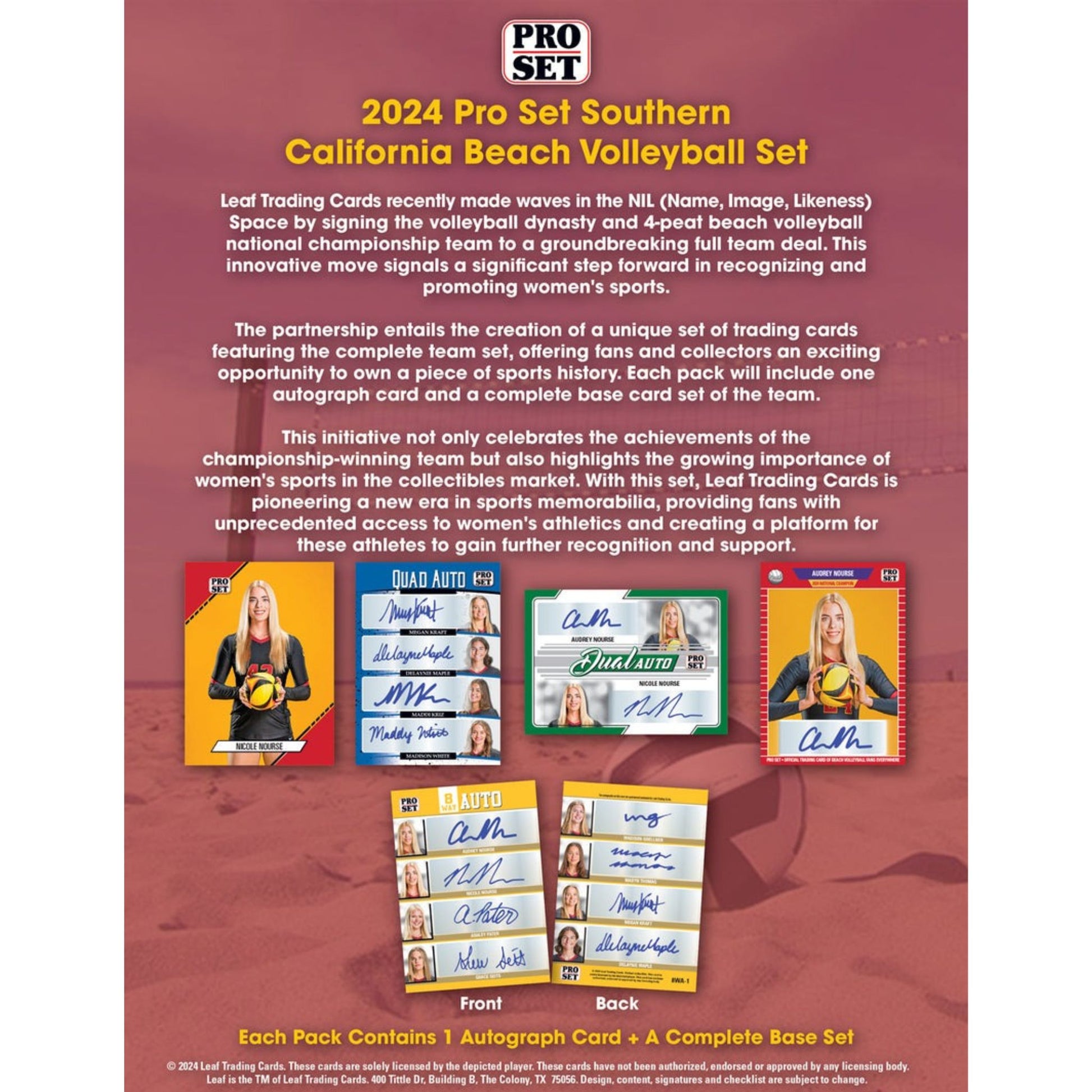 2024 Leaf Pro Set Southern California Beach Volleyball Set - Trading Card Market