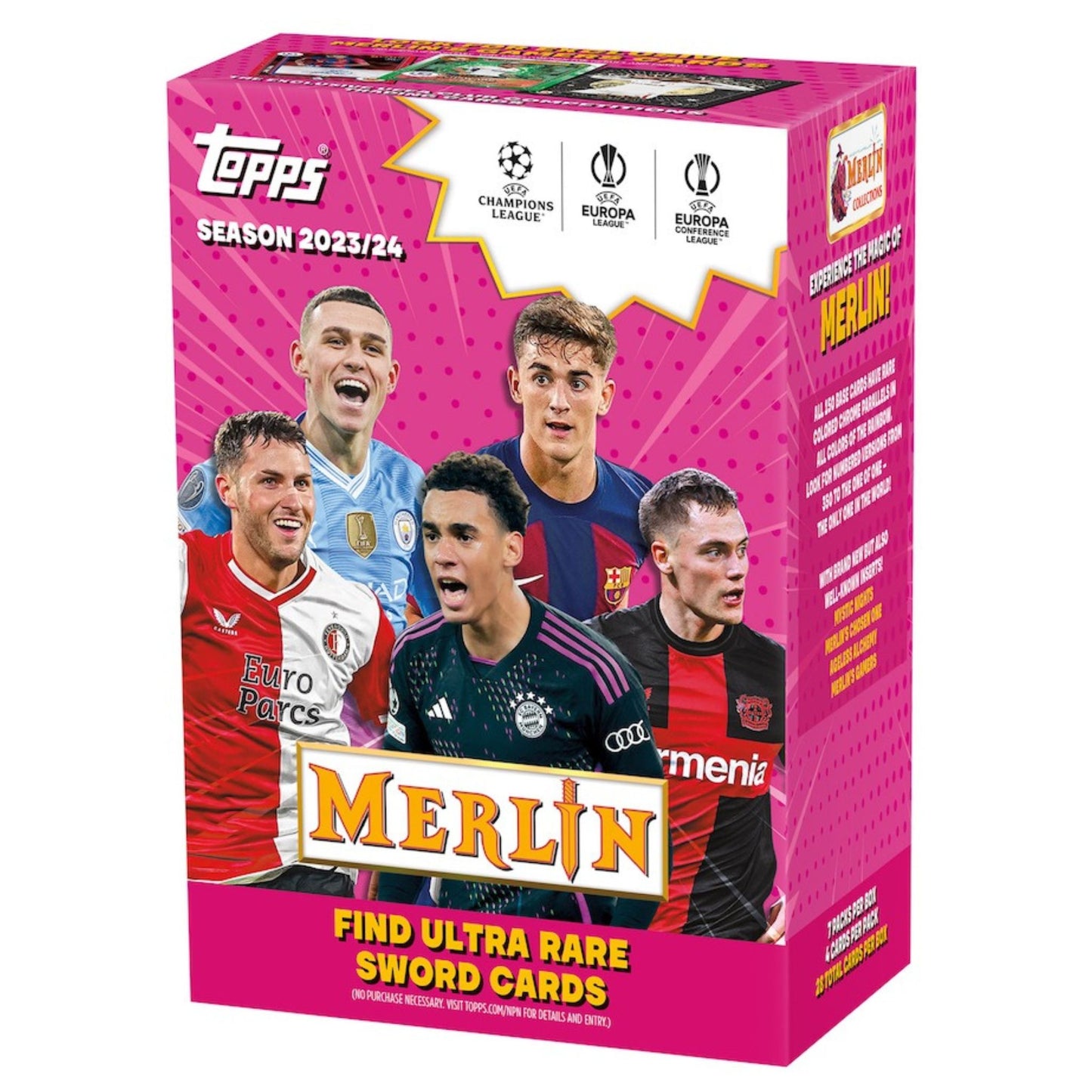 2023/24 Topps Chrome Merlin UEFA Club Competitions Soccer Blaster Box