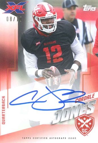2020 Topps XFL Football Cards - Cardale Jones