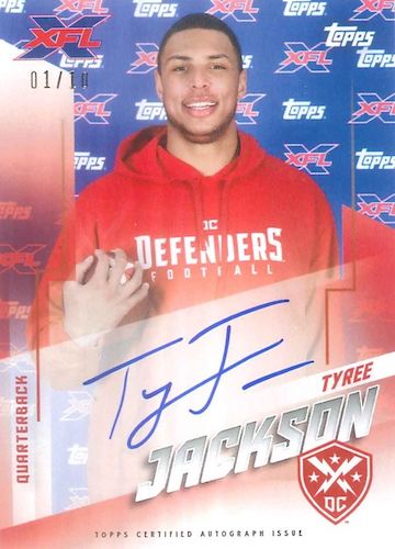 2020 Topps XFL Football Cards - Tyree Jackson