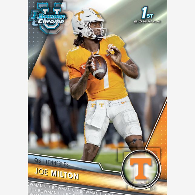 2023 Bowman Chrome University Football Blaster Box-Joe Milton