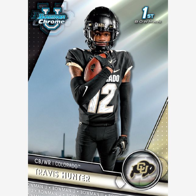 2023 Bowman Chrome University Football Blaster Box-Travis Hunter