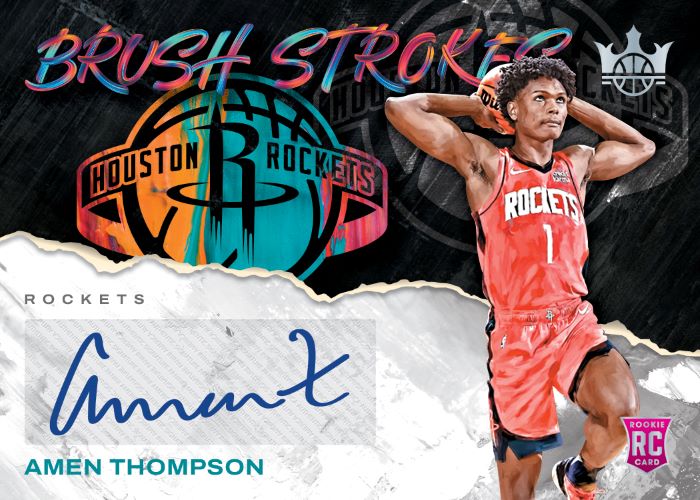 2023/24 Panini Court Kings Basketball  Cards_Amen Thompson_Brushstrokes Masterpiece