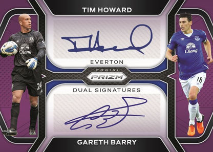 2023/24 Panini Prizm Premier League EPL Soccer Cards-Gareth Barry_Tim Howard_Dual Signatures