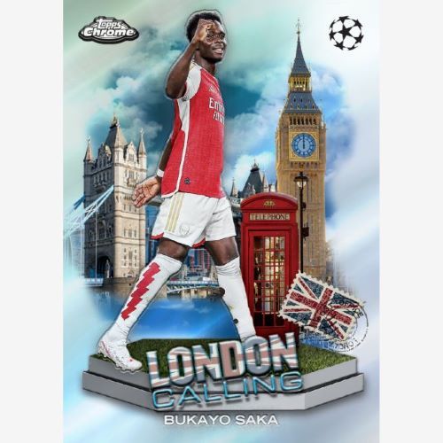 2023/24 Topps Chrome UEFA Club Competitions Soccer Cards - Bukayo Saka