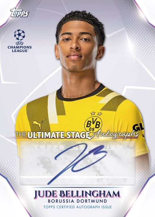 2023/24 Topps UEFA Club Competitions Soccer Cards - Jude Bellingham Auto_Ultimate Stage