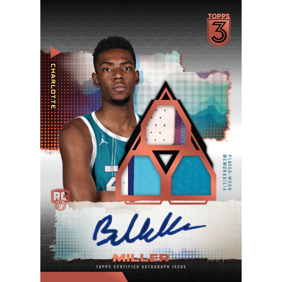 2023/24 Topps Three Basketball Cards-Brandon Miller